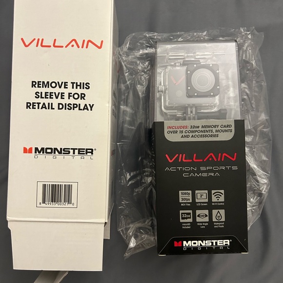 Monster Digital CAMVA-1080-A Villain Action Sports waterproof Camera (Black)
